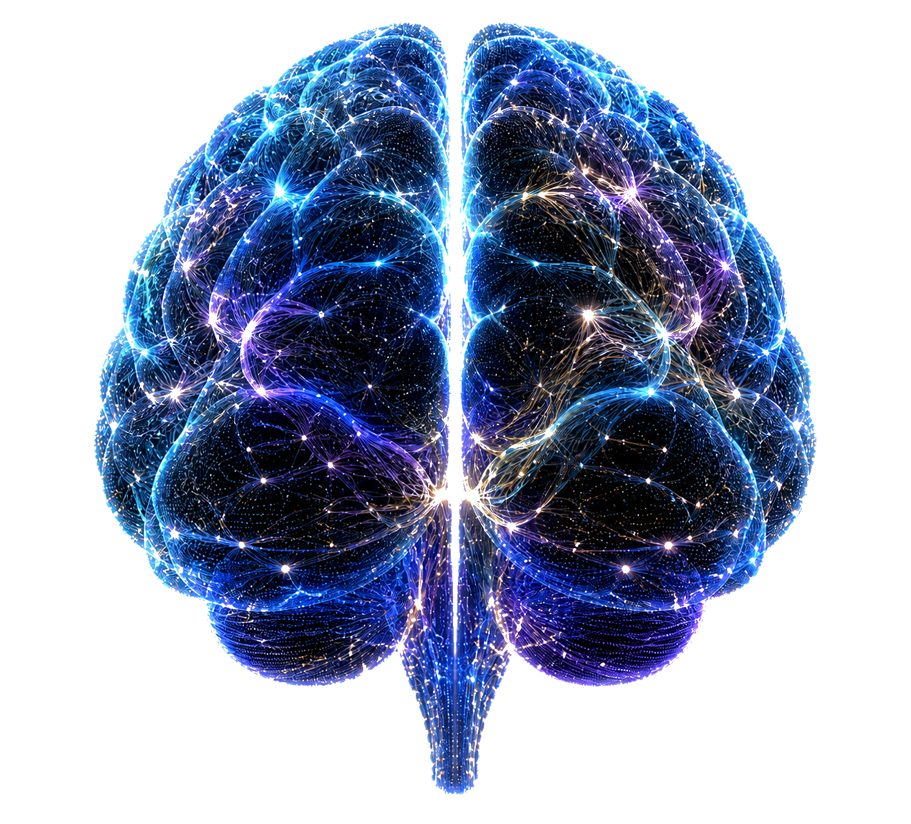 Luminous particle rendering of the Omni Brain neural core